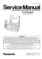 Panasonic KX-FC379CX Service Manual
