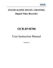 OCB OCB-DVR700 User Instruction Manual