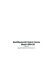 Multi-Tech MultiModem ISIHI-2S Manual