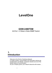 LevelOne GSW-2490TXM Manual
