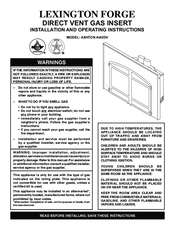 Lexington Forge ASHTON AI42DV Installation And Operating Instructions Manual