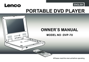 LENCO DVP-70 Owner's Manual