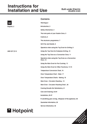 Hotpoint UBS 537 CX S Instructions For Installation And Use Manual