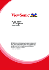 ViewSonic PLED-W200 User Manual