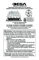 Desa CCL3924NR Owner's Operation And Installation Manual