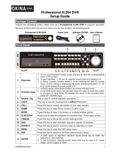 Okina Professional H.264 DVR Setup Manual