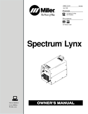 Miller Spectrum Lynx Owner's Manual