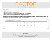 Factor Electronics V-1250x User And Installation Manual