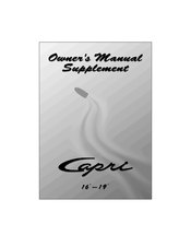 Bayliner Capri 1600CF Owner's Manual Supplement