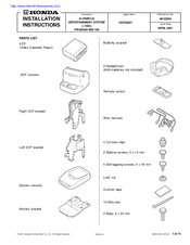 Honda in-VEHICLE ENTERTAINMENT SYSTEM 08A60-S0X-100 Installation Instructions Manual