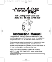 Acculine 40-6520 Instruction Manual