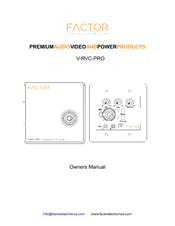 Factor V-RVC-PRO Owner's Manual