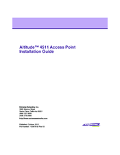 Extreme Networks Altitude 4511 Installation Manual