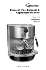Capresso 119 Manuals | ManualsLib