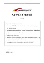 INFINITY 6250LQ Operation Manual