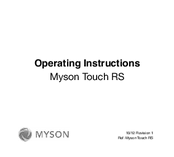 Myson Touch RS Operating Instructions Manual