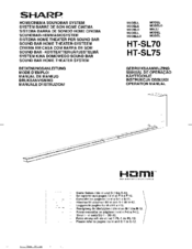 Sharp HT-SL75 Operation Manual