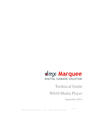 DMX Marquee W610 Technical Manual