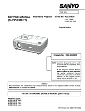 sanyo PLC-SW36 Service Manual