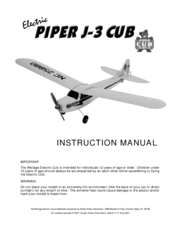 WattAge Electric Piper J-3 CUB Instruction Manual