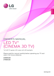 LG 23MD53D Owner's Manual