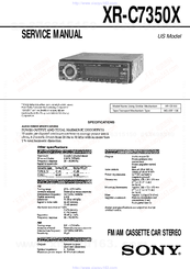 sony XR-C7350X Service Manual
