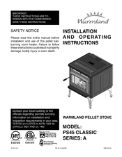 Warmland PS45 Classic Series A Installation And Operating Instructions Manual