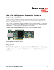 IBM 6 Gb SAS Host Bus Adapter Product Manual
