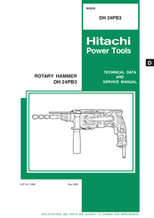 Hitachi DH 24PB3 Technical Data And Service Manual