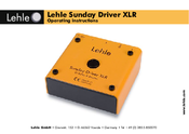 Lehle Sunday Driver XLR Operating Instructions Manual