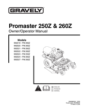 Gravely Promaster 250Z 992024 - PM 260Z Owner's/Operator's Manual