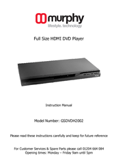 Murphy GSDVDH2002 Instruction Manual