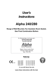 Alpha 280P User Instructions