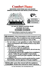 Comfort Flame CCL3930PRA Owner's Manual