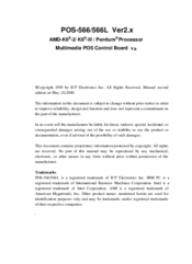 ICP Electronics POS-566 User Manual