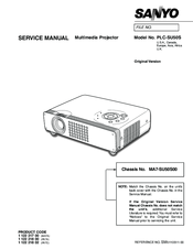 sanyo PLC-SU50S Service Manual