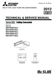 Mitsubishi Electric Mr. Slim SEZ-KD25VAL Service Manual