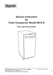 disperator 8075-E Service Instruction