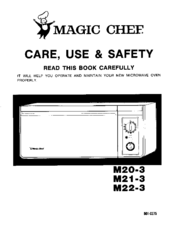 Magic Chef M20-3 Care, Use And Safety Instructions