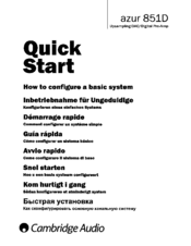 Cambridge Audio azur 8510 Quick Start Manual