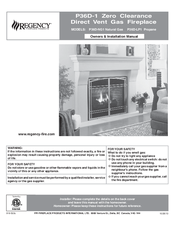 Regency Fireplace Products P36D-LP1 Owners & Installation Manual