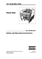 Atlas Copco LP 13-20 DEL PAC Safety And Operating Instructions Manual