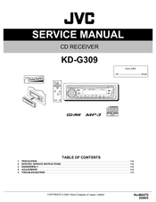 JVC KD-G309 Service Manual