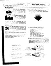 Maytag Neptune MUE2000 User Manual