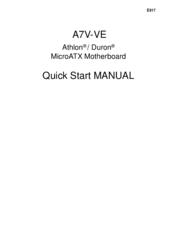 Asus A7V-VE Quick Start Manual
