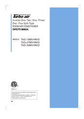 Turbo Air TAS-18MVHN/I Owner's Manual