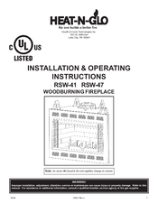 Heat-N-Glo RSW-47 Installation & Operating Instructions Manual