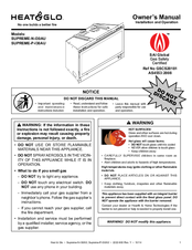 Heat & Glo SUPREME-N-I30AU Owner's Manual