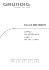 Grundig LENARO 32LXW 82-8720 DOLBY Manual
