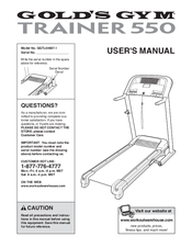 Gold's Gym trainer 550 User Manual